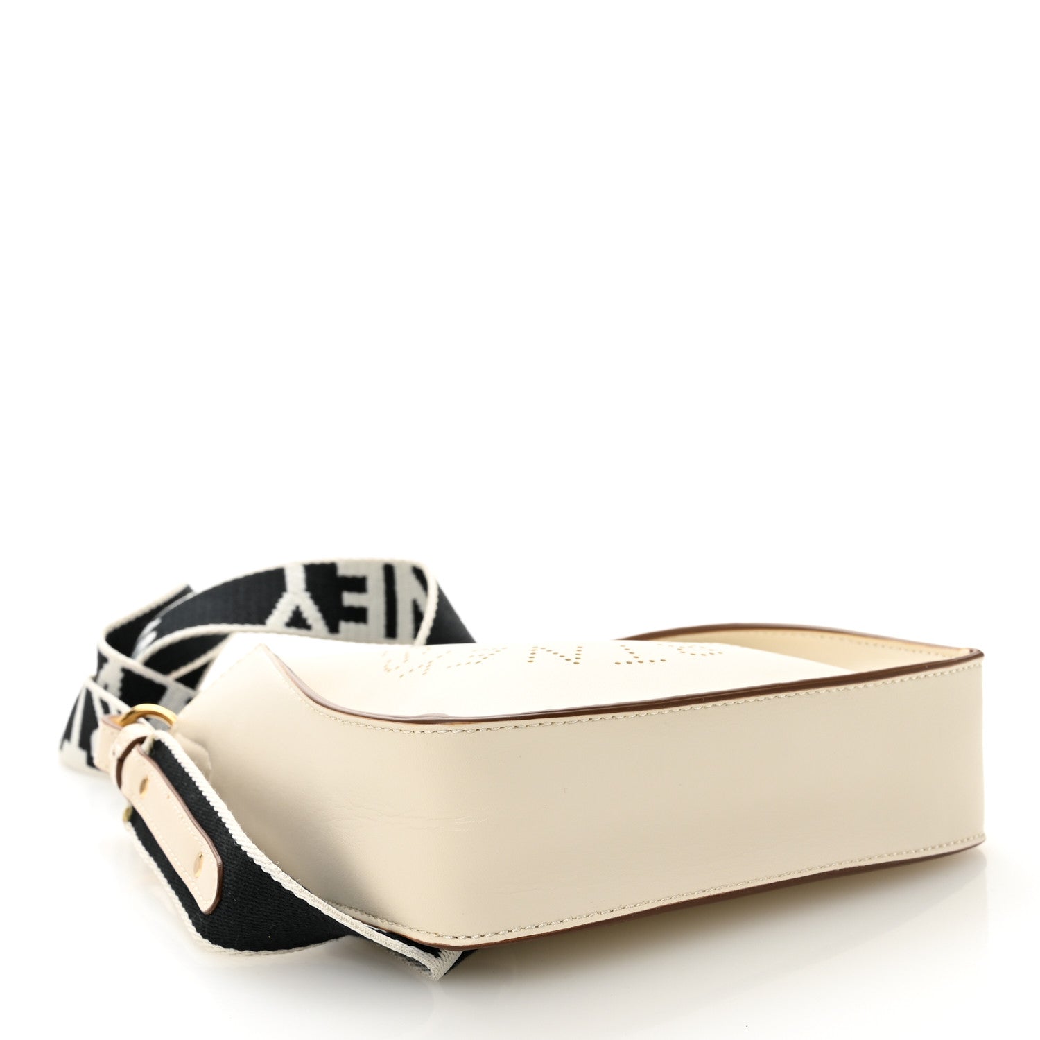 Eco Alter Nappa Perforated Logo Tiny Crossbody White