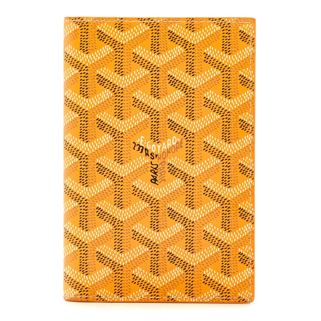 Goyardine Passport Wallet Yellow