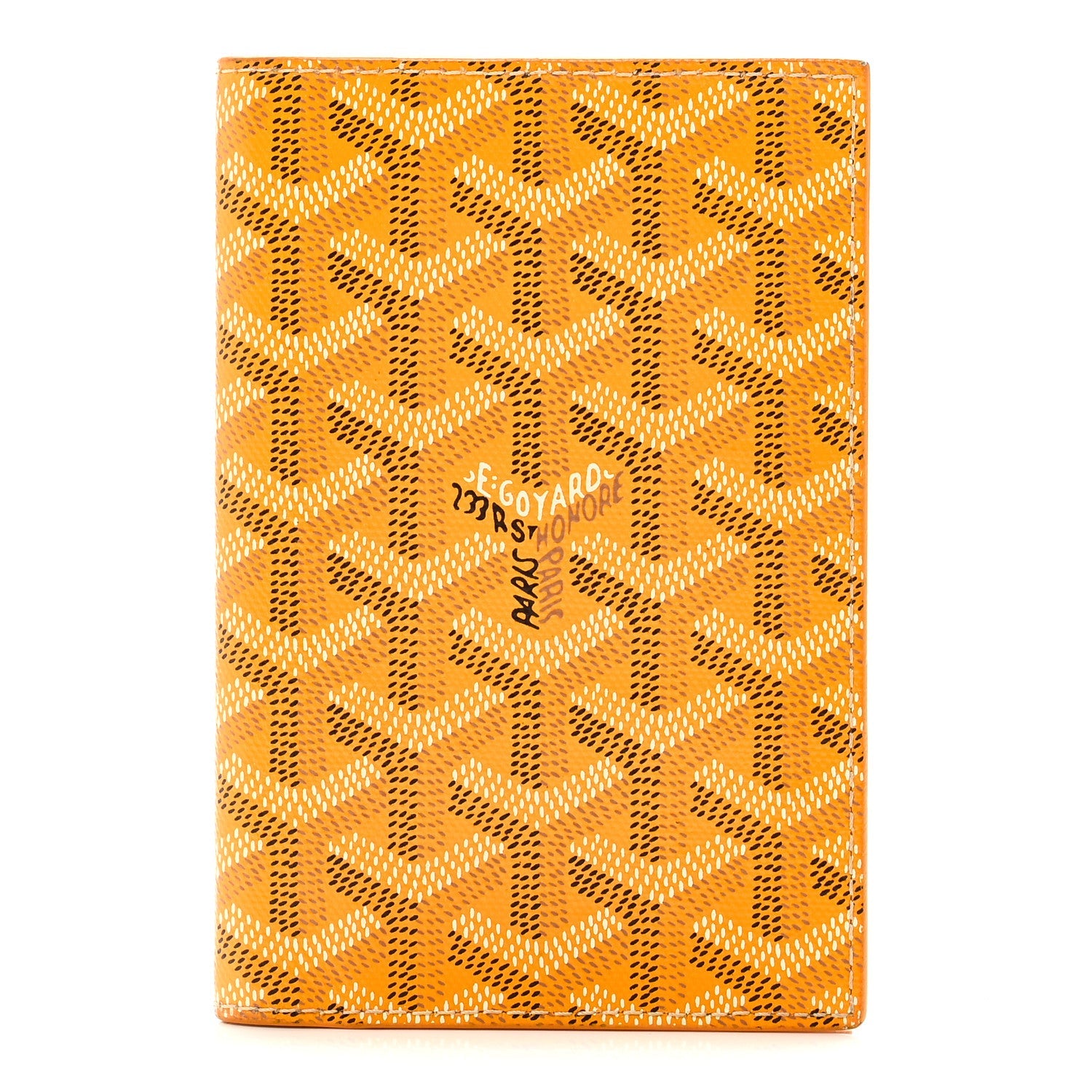 Goyardine Passport Wallet Yellow