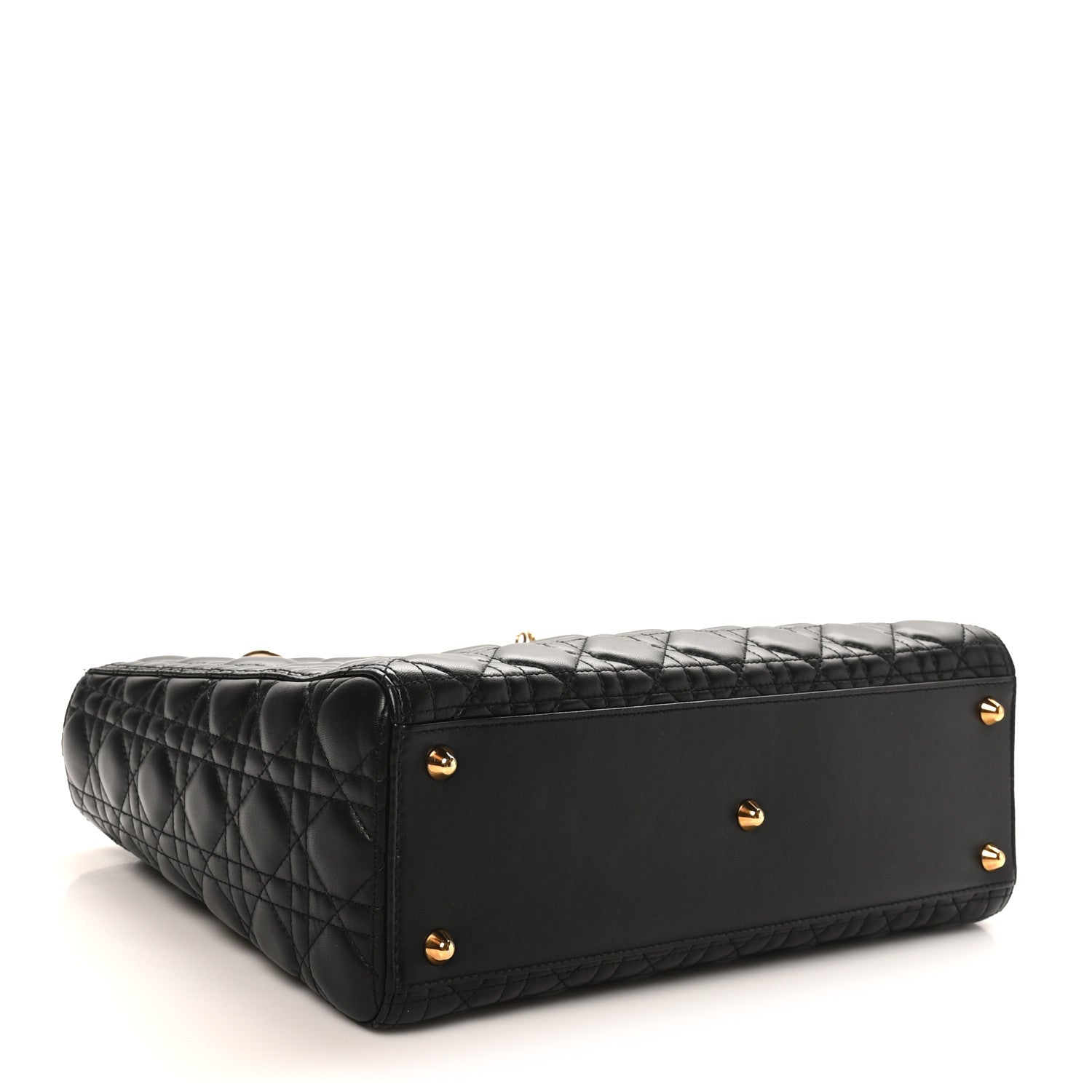 Lambskin Cannage Large Lady Dior Black