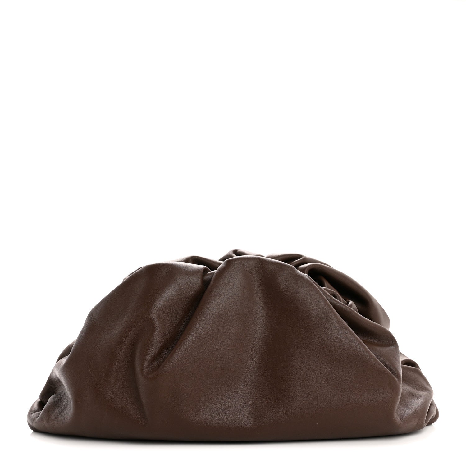 Smooth Butter Calf The Pouch Oversized Clutch Brownie