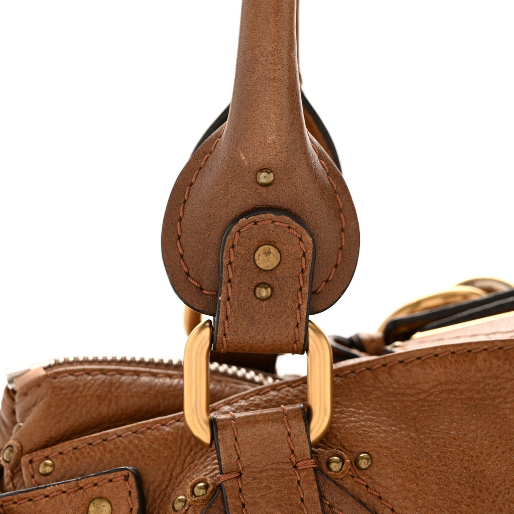 Calfskin Medium Paddington Satchel Tan