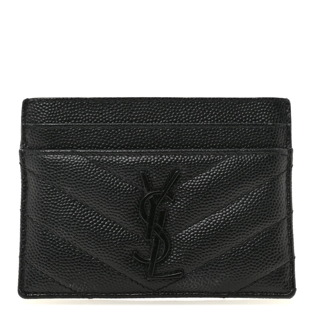 Grain De Poudre Matelasse Chevron Monochrome Monogram Credit  Case Black