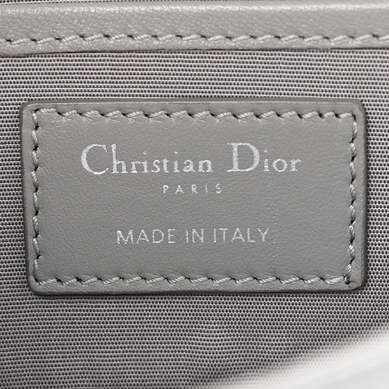 Lambskin Cannage Lady Dior Convertible Clutch Grey