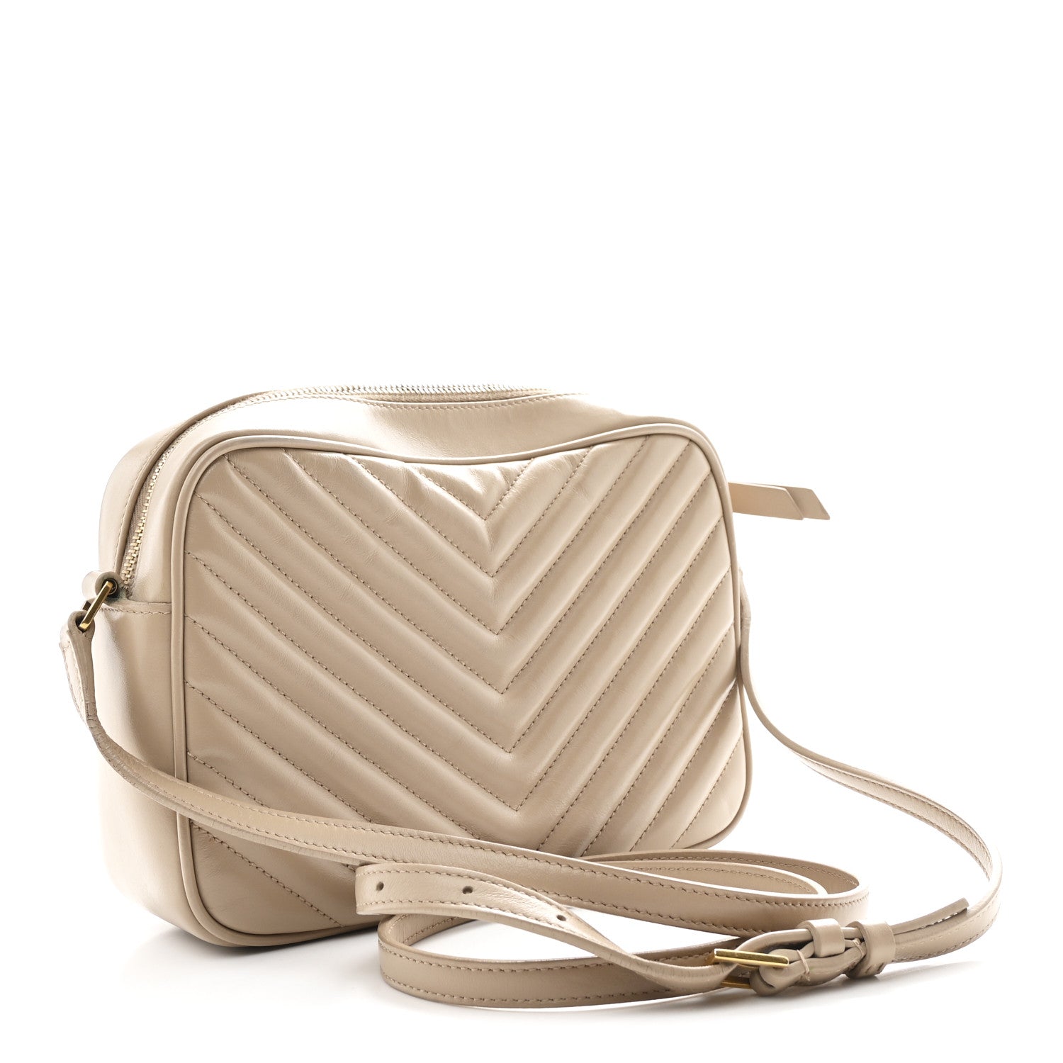 Calfskin Matelasse Monogram Lou Camera Bag Nude Powder