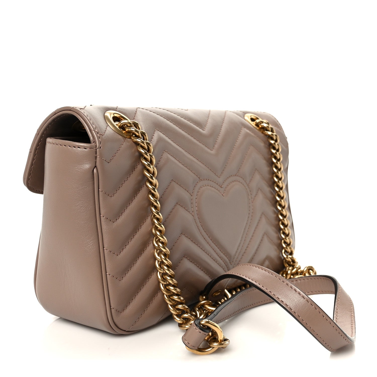 Calfskin Matelasse Small GG Marmont Shoulder Bag Porcelain Rose