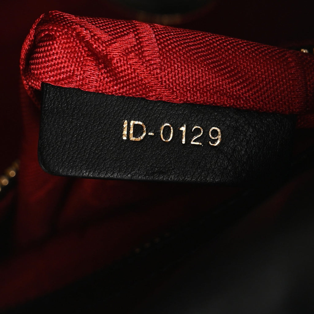 Lambskin Cannage Mini Lady Dior Black