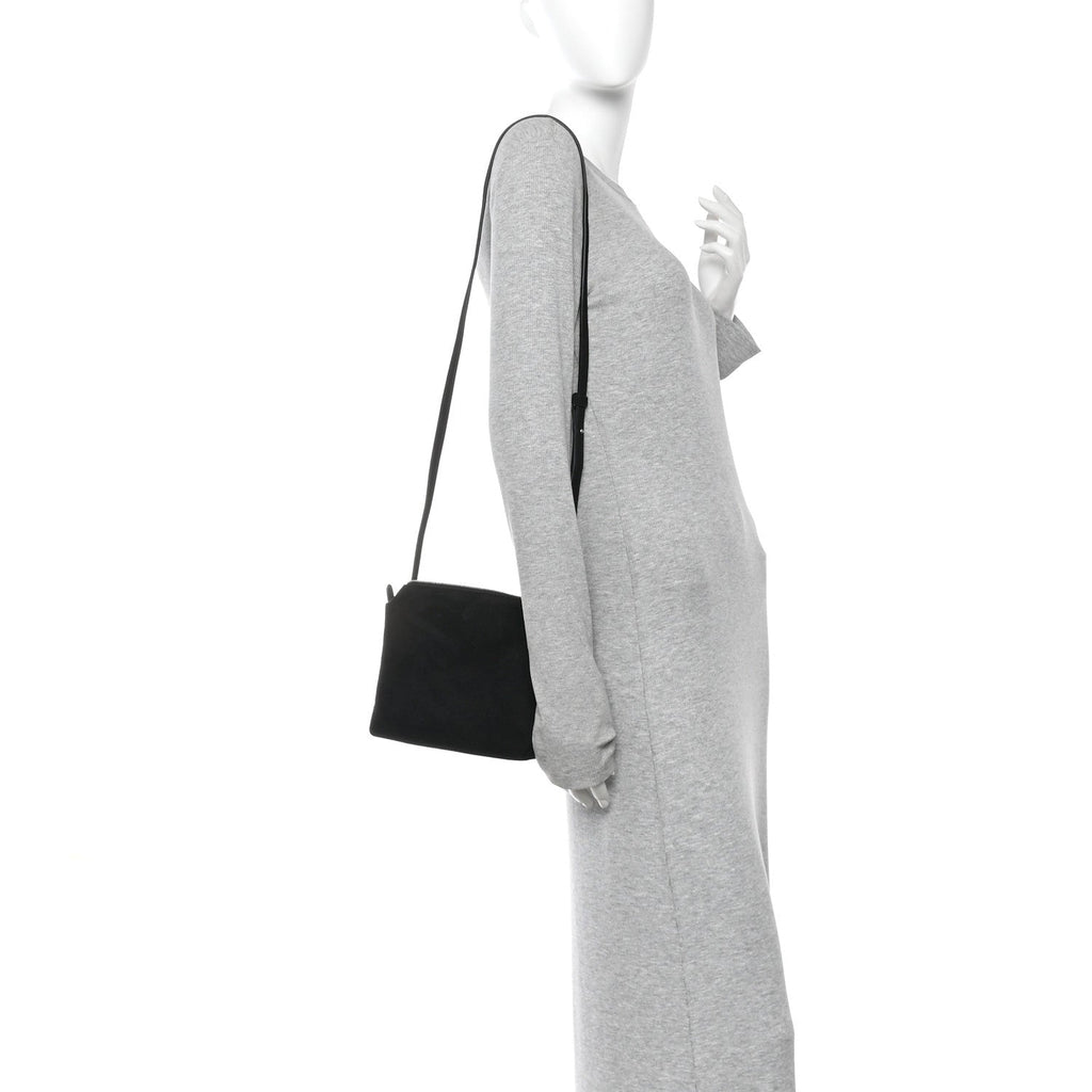 Suede Lina Crossbody Bag Black