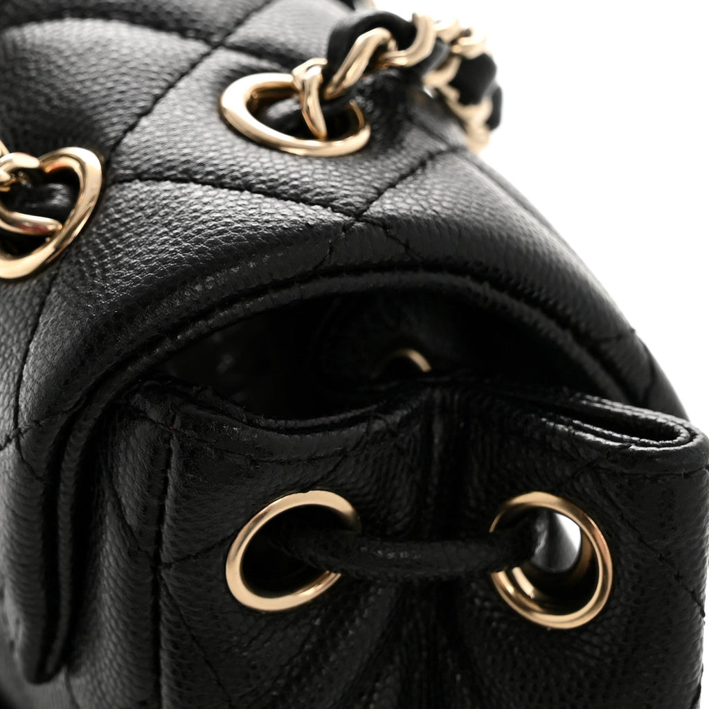 Caviar Quilted Mini Urban Spirit Backpack Black