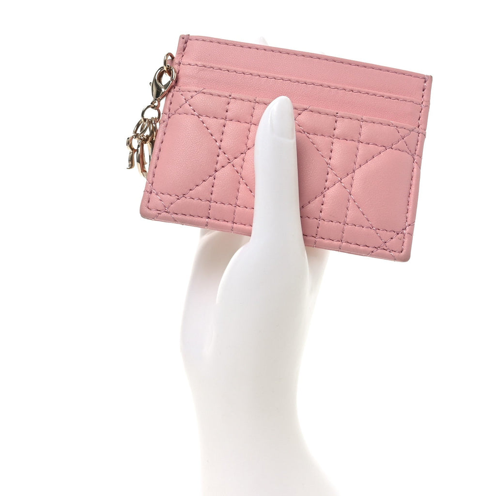 Lambskin Cannage Lady Dior  Holder Melacoton
