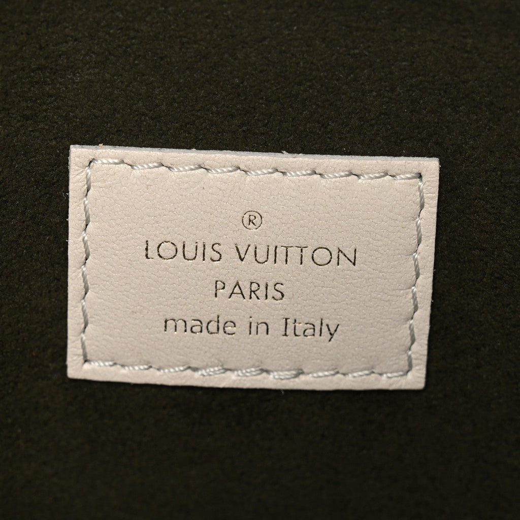 Lambskin Embossed Monogram Coussin PM Cream