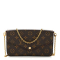 Monogram Pochette Felicie Chain Wallet Fuchsia
