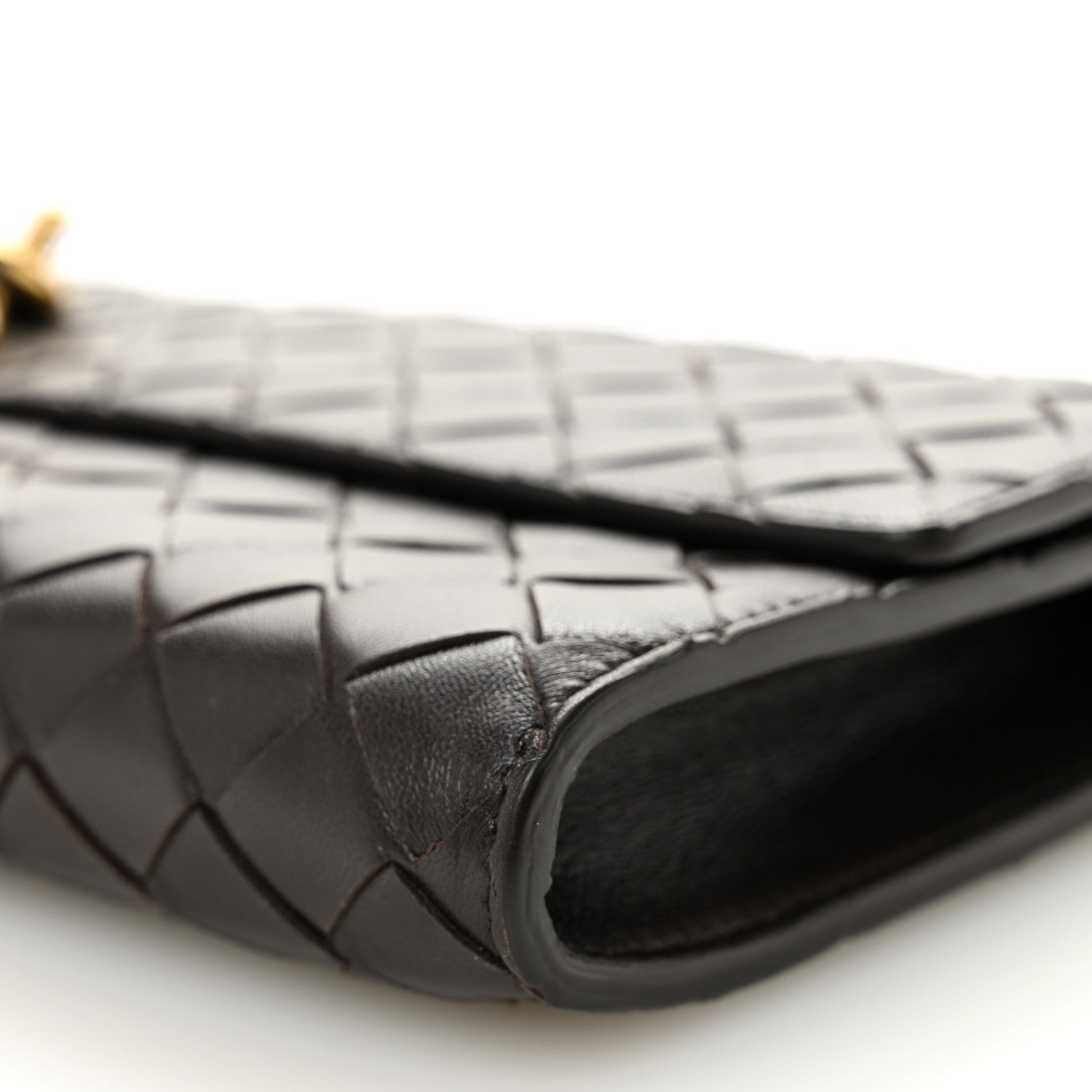 Nappa Intrecciato Long Andiamo Top Handle Clutch Fondant