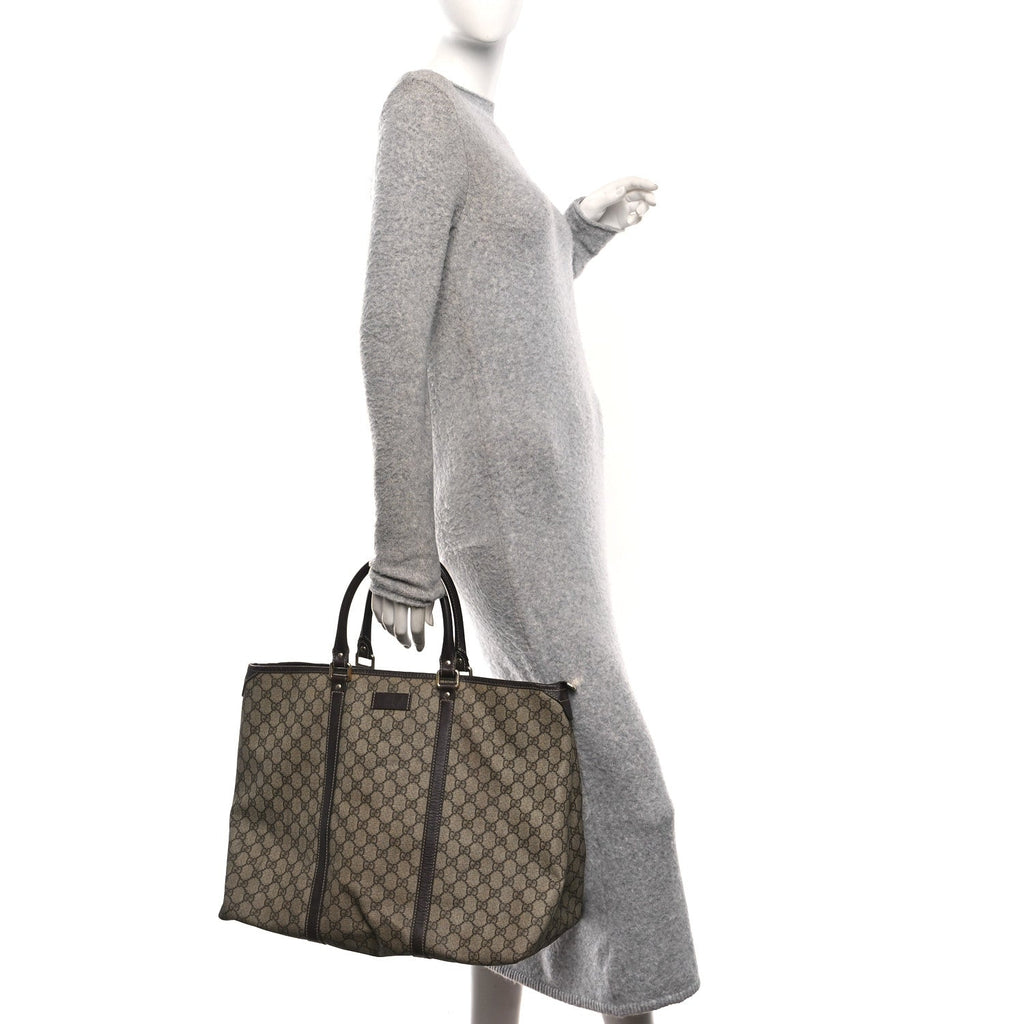 GG Plus Monogram Medium Joy Tote Dark Brown