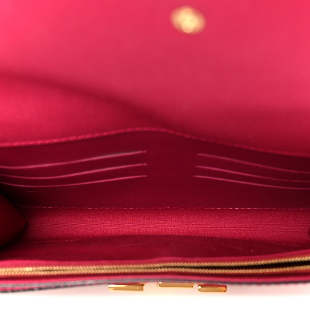 Patent Louise Clutch Rose Indien