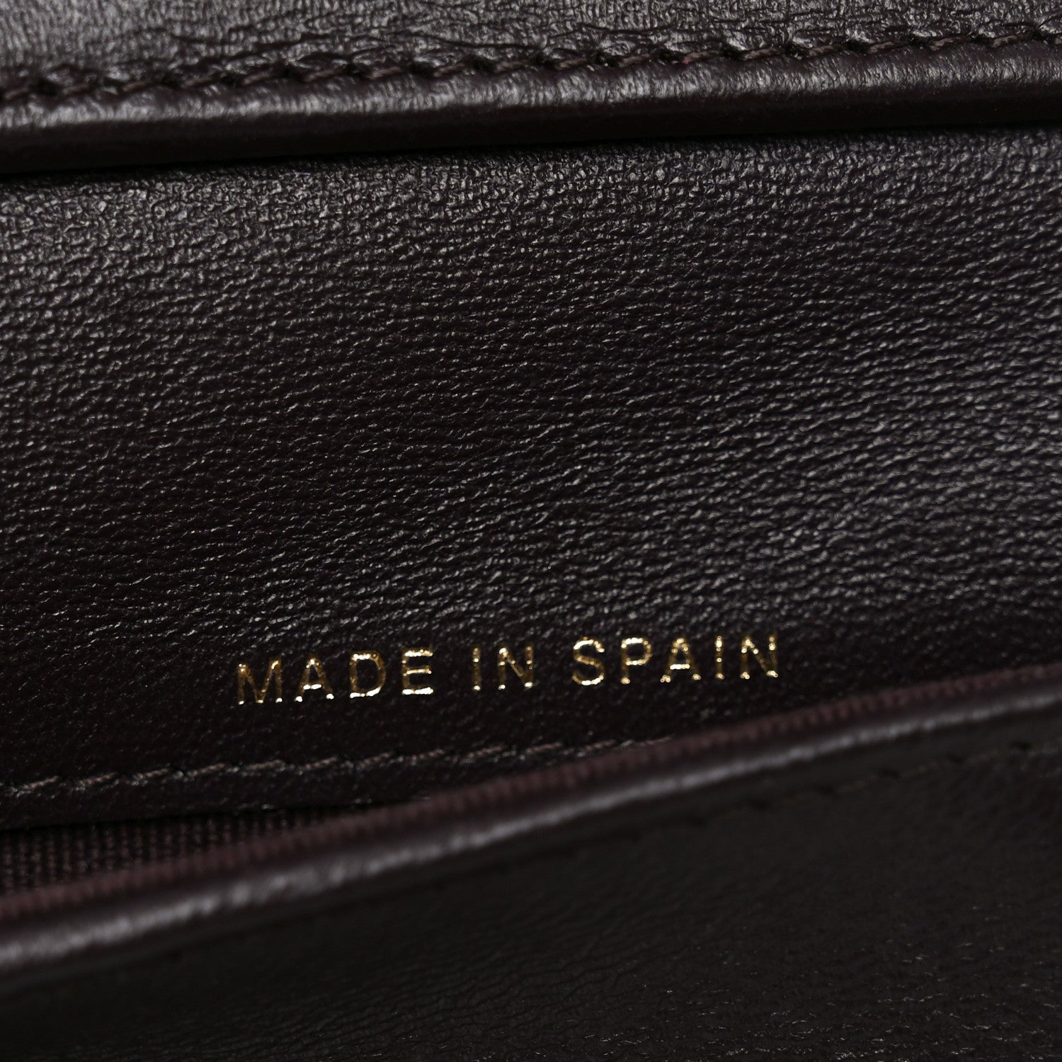 Lambskin Quilted Textured CC Compact Flap  Holder Eggplant