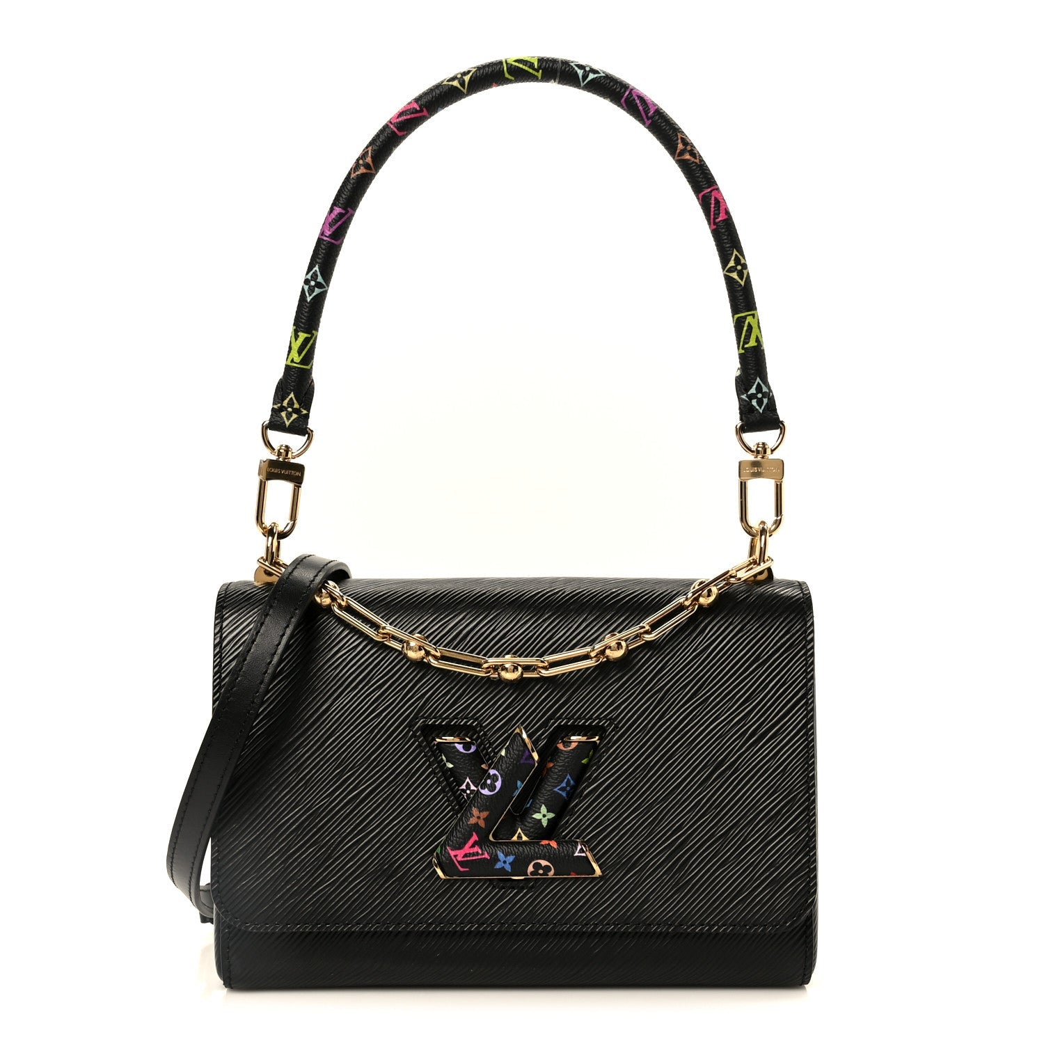 LV X TM Epi Twist MM Slim Shoulder Bag Black