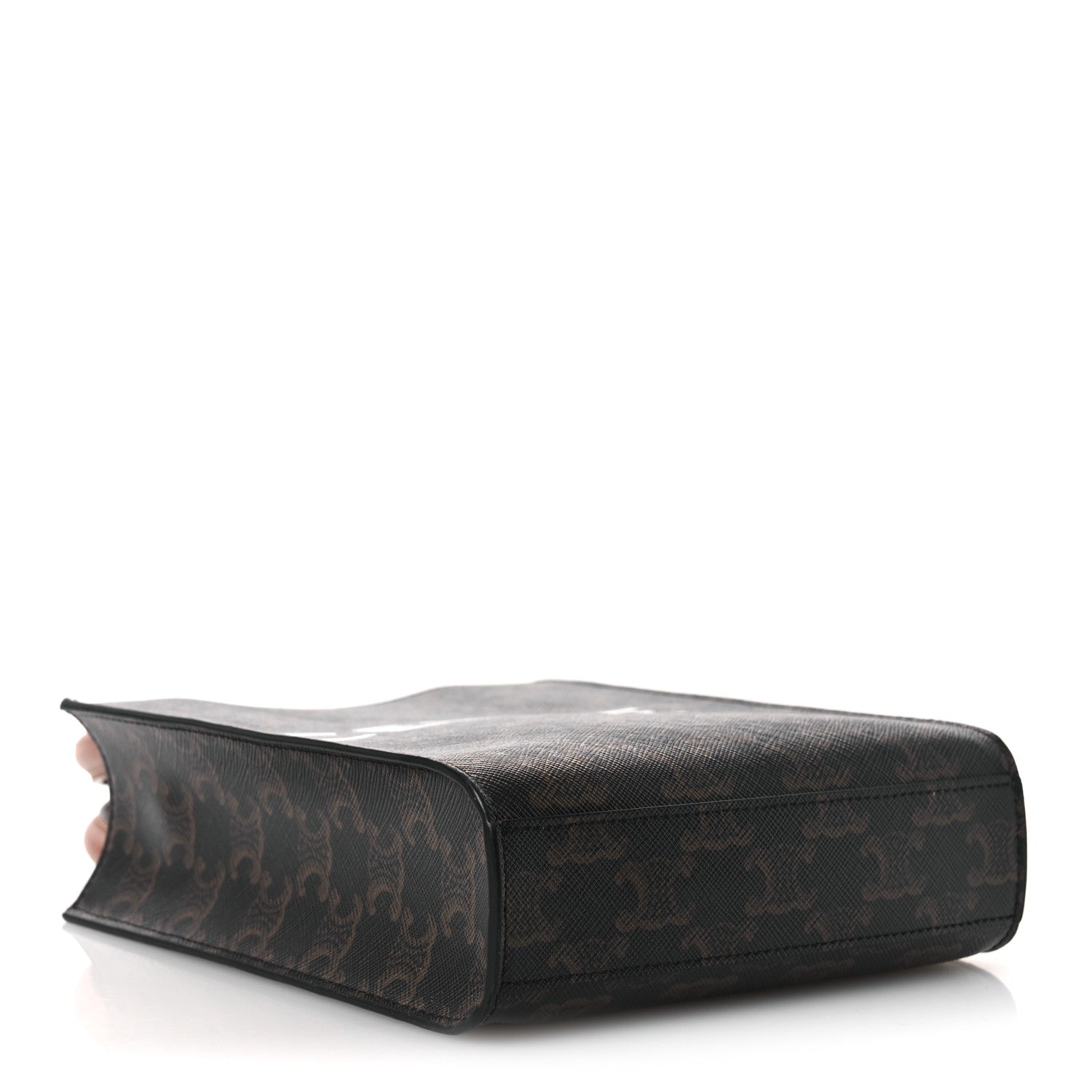 Triomphe Canvas Calfskin Mini Vertical Cabas Tan