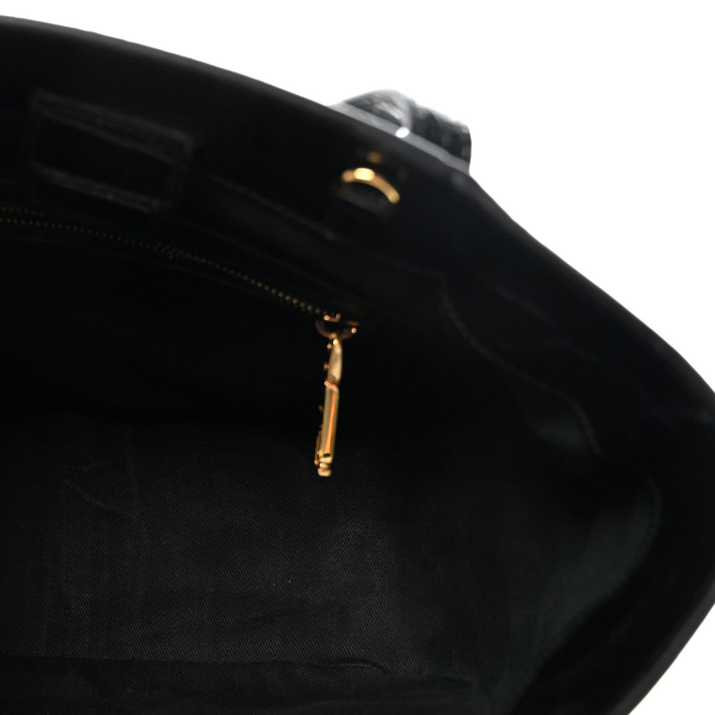 Calfskin Crocodile Embossed Small Greca Goddess Shoulder Bag
