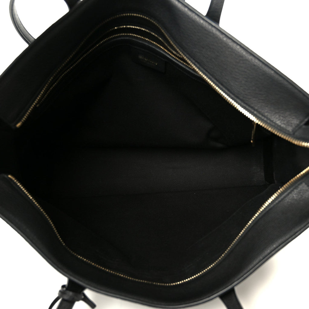 Grained Calfskin Medium Star Tote Black