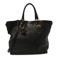 Vitello Daino Tote Black
