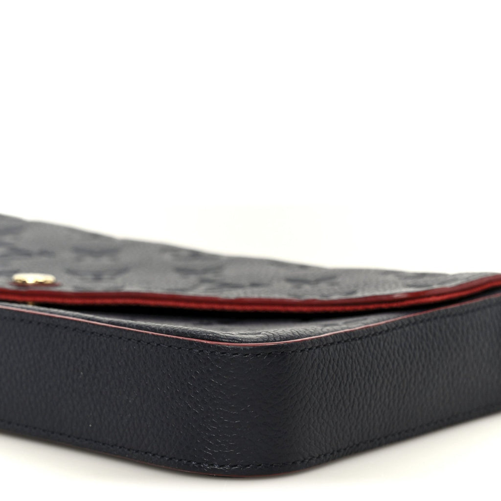 Empreinte Pochette Felicie Chain Wallet Marine Rouge