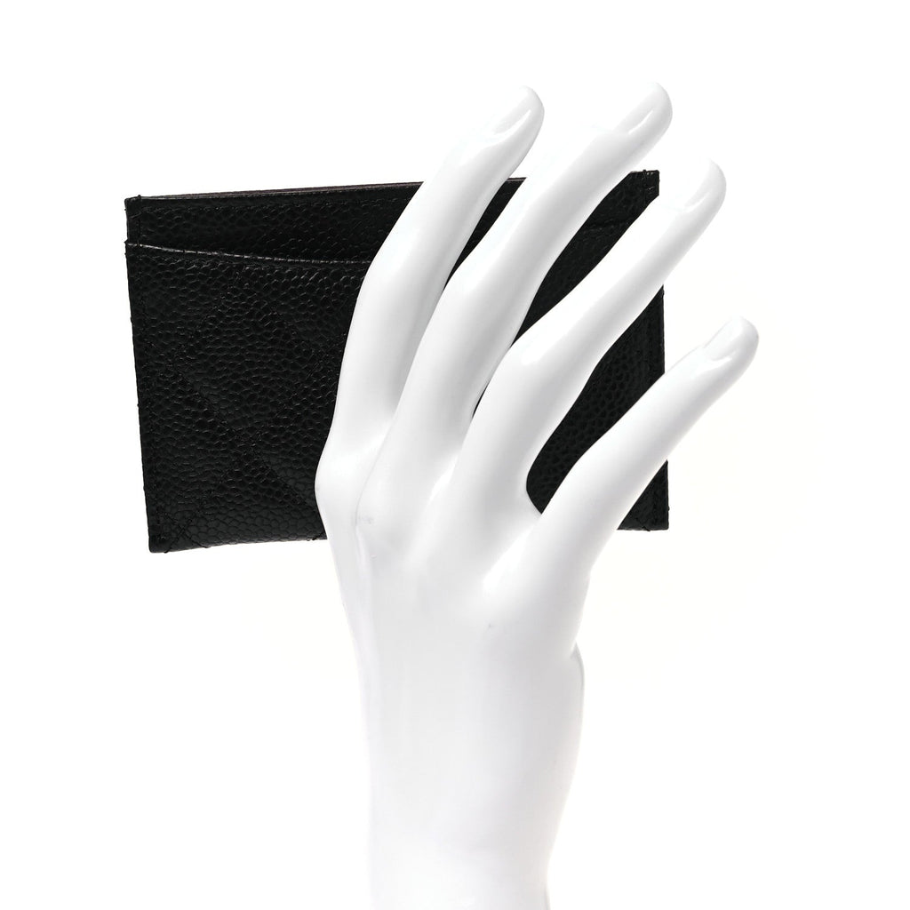 Caviar Quilted  Holder Black