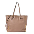 Soft Calf Studded Shopping Tote Cammeo