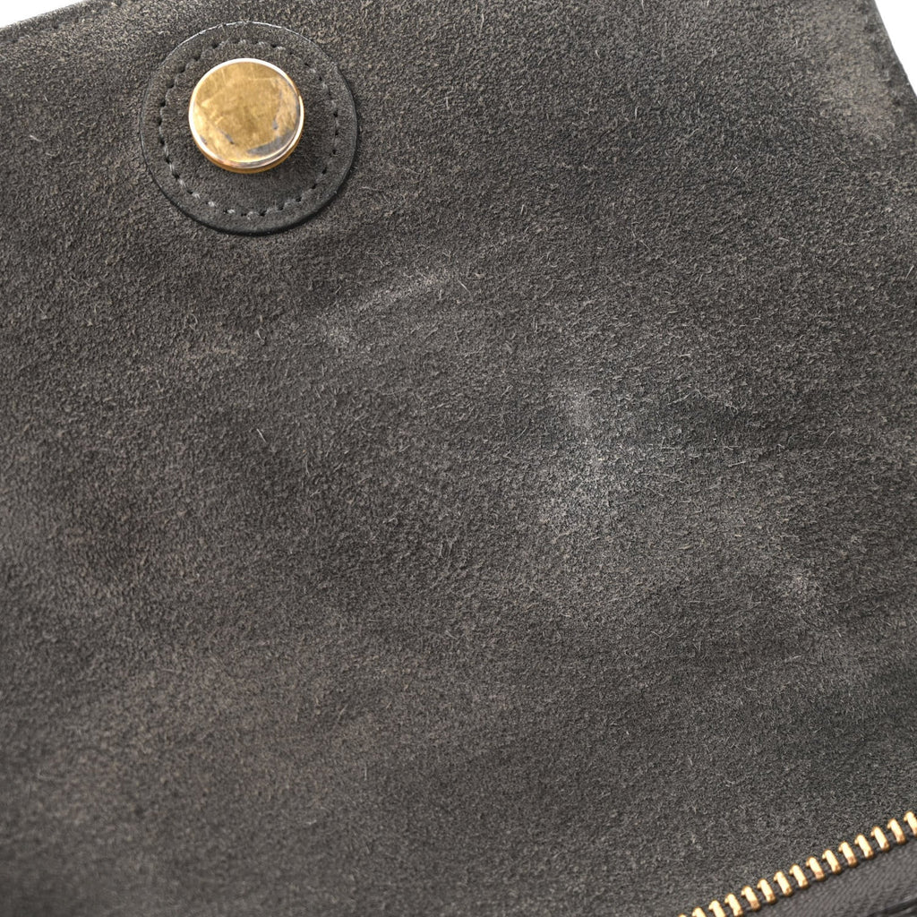 Grained Calfskin Mini Belt Bag Grey
