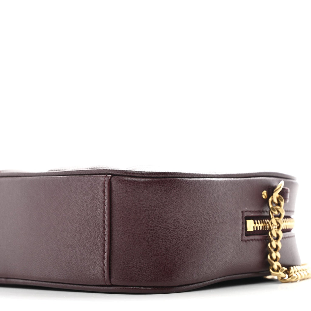 Lambskin Quilted Mini Camera Bag Hot Wine