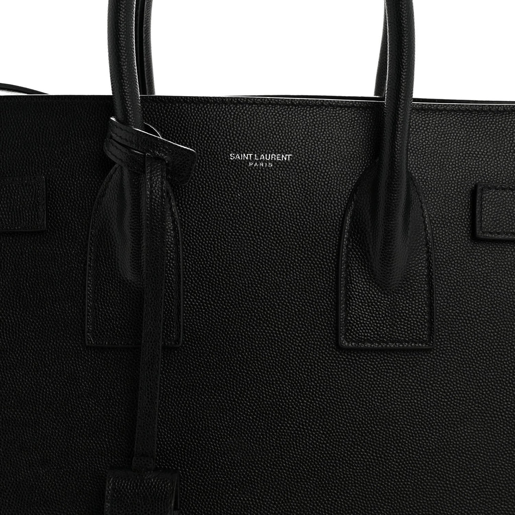 Grained Calfskin Small Sac De Jour Black