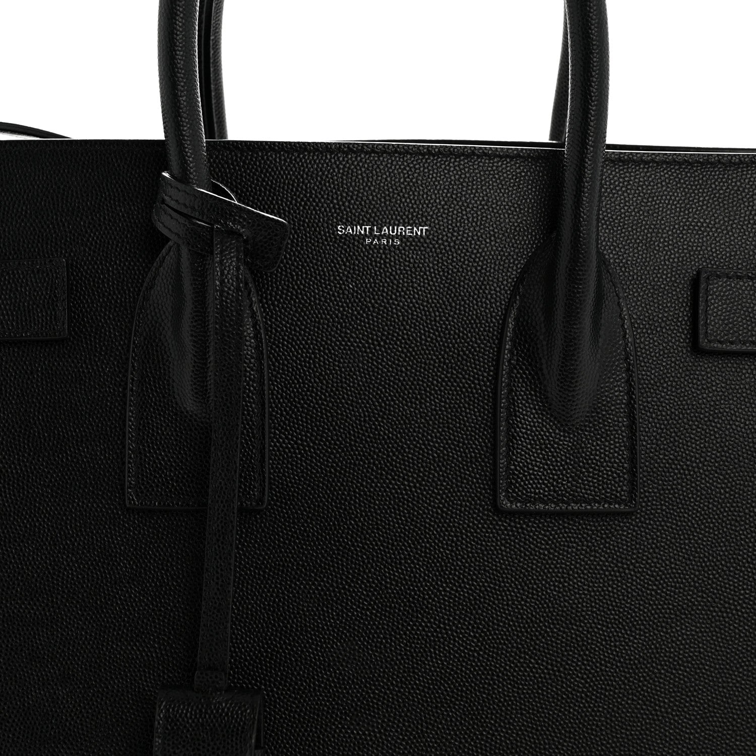 Grained Calfskin Small Sac De Jour Black