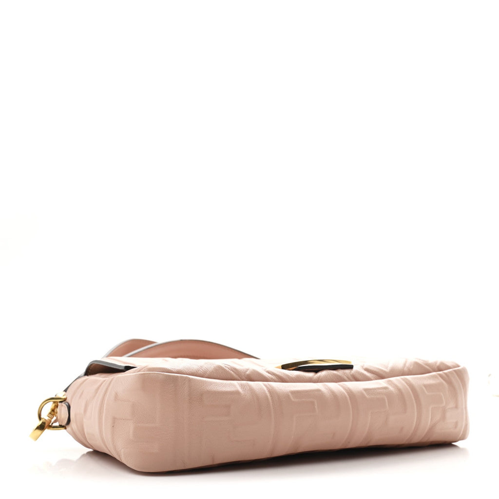 Nappa FF 1974 Embossed Baguette Rosa Bourbon