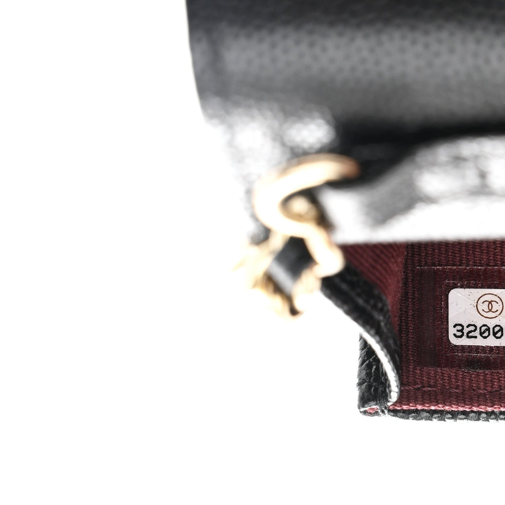 Caviar Quilted Mini Chain Bag Black