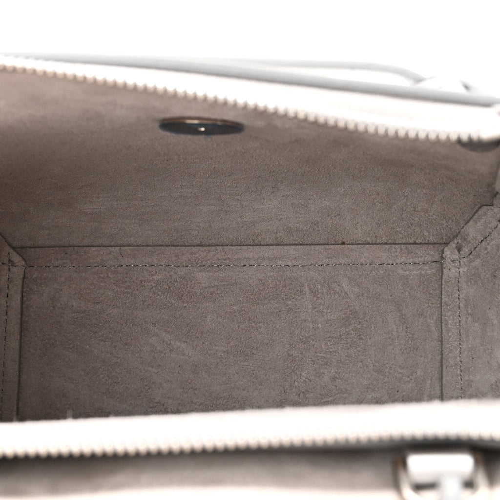 Laminated Calfskin Nano Belt Bag Silver