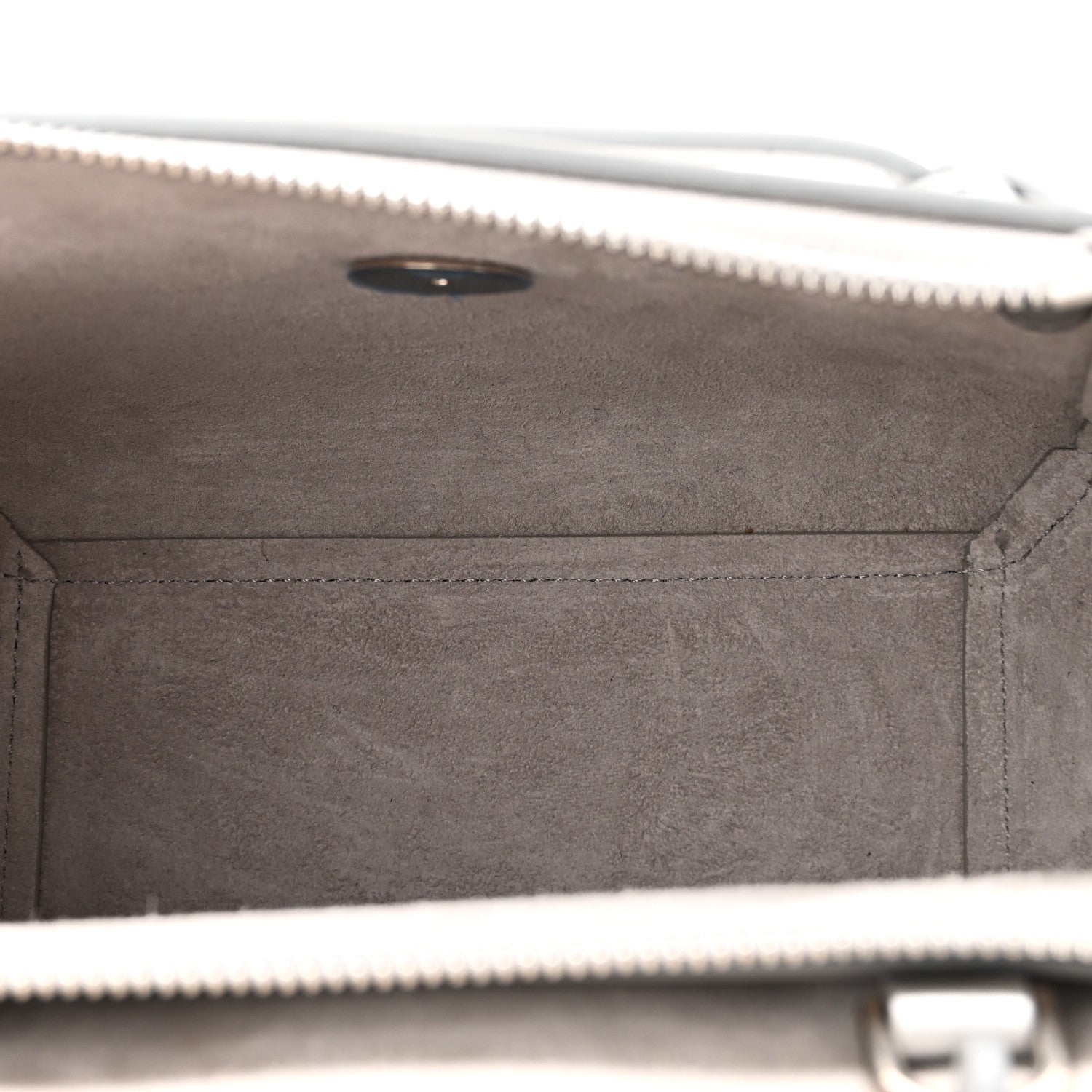 Laminated Calfskin Nano Belt Bag Silver