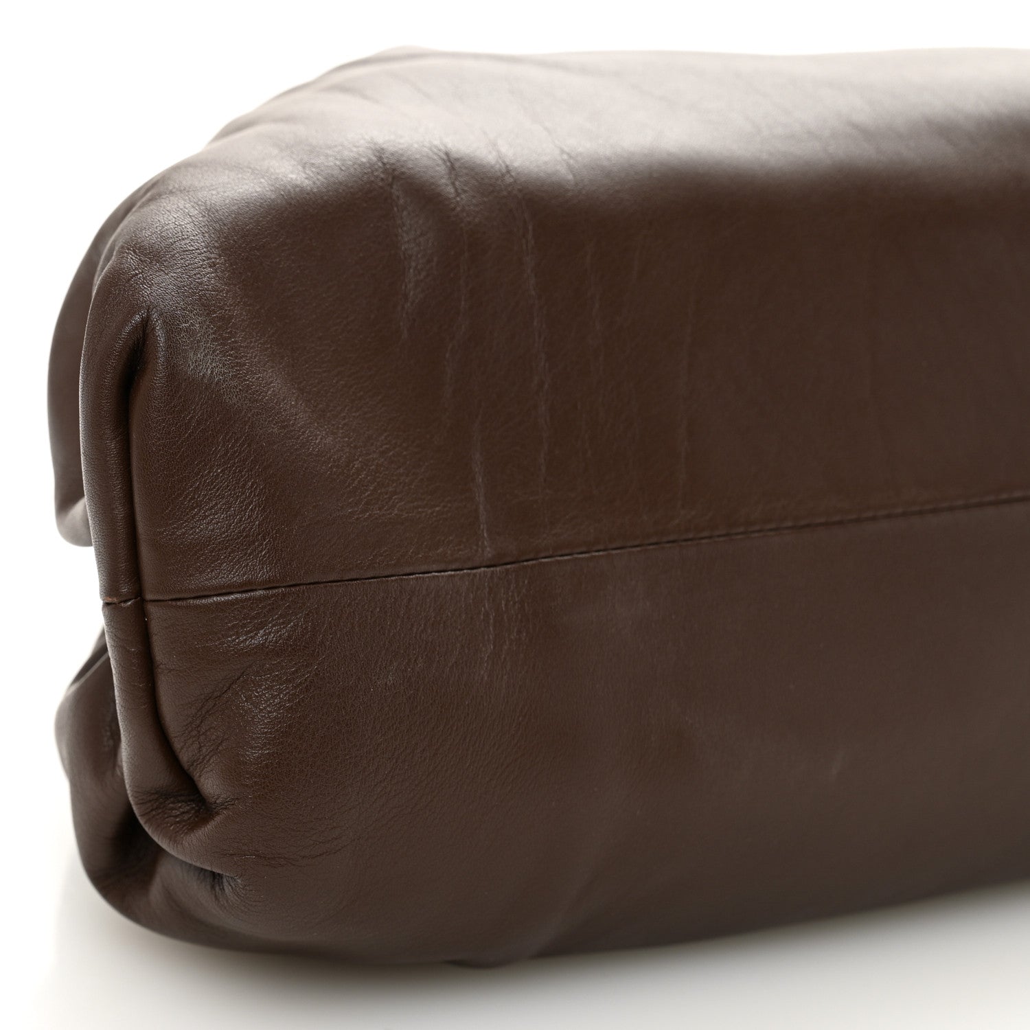 Smooth Butter Calf The Pouch Oversized Clutch Brownie