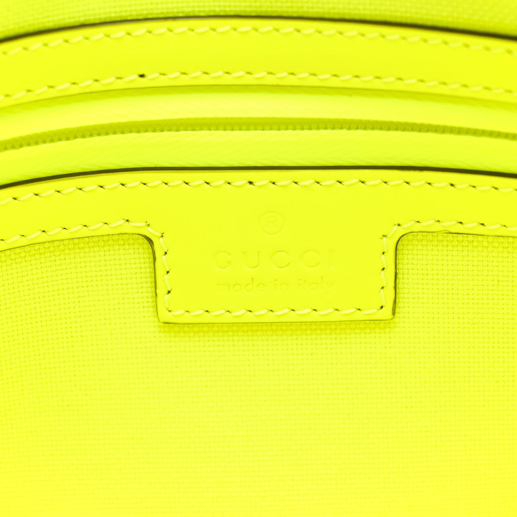 Rubber Effect Monogram GG Crossbody Bag Fluorescent Yellow