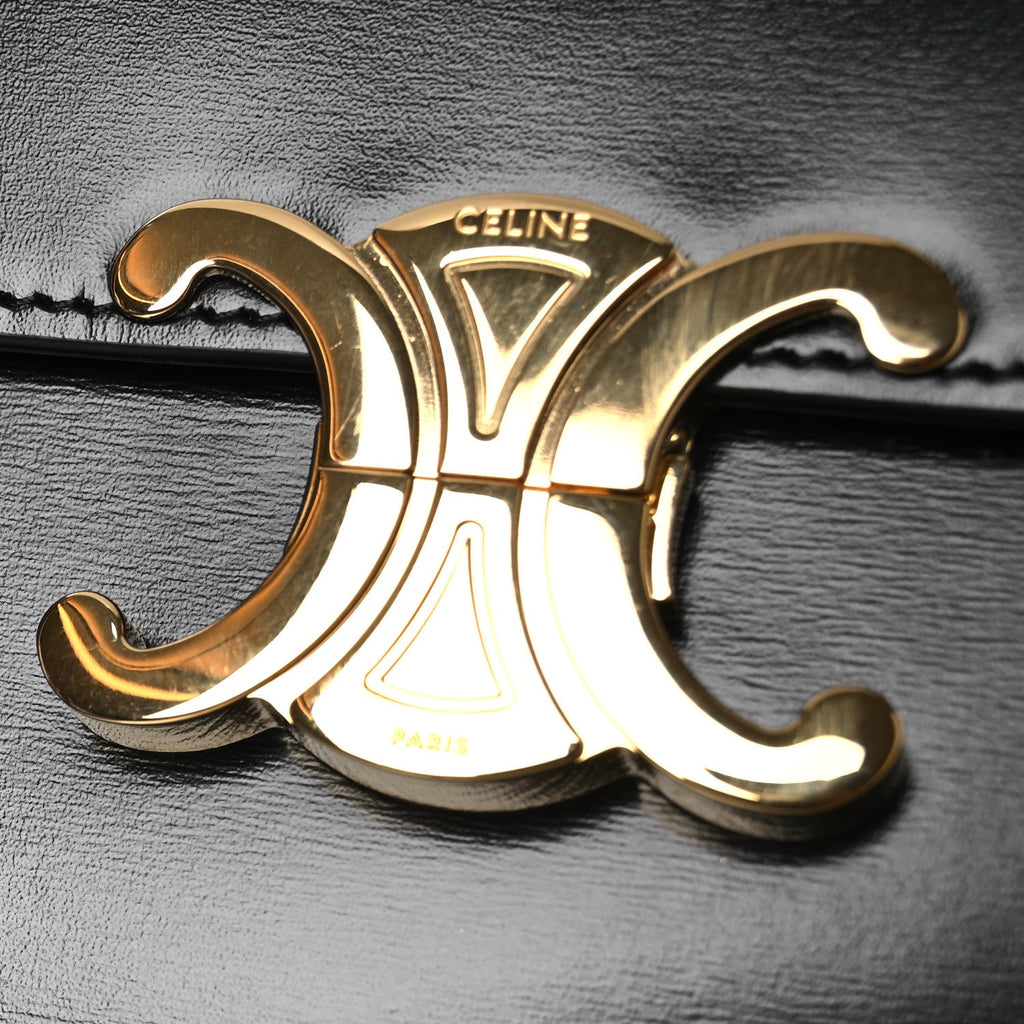 Shiny Calfskin Medium Triomphe Black
