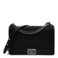 Caviar Quilted New Medium Boy Flap Black