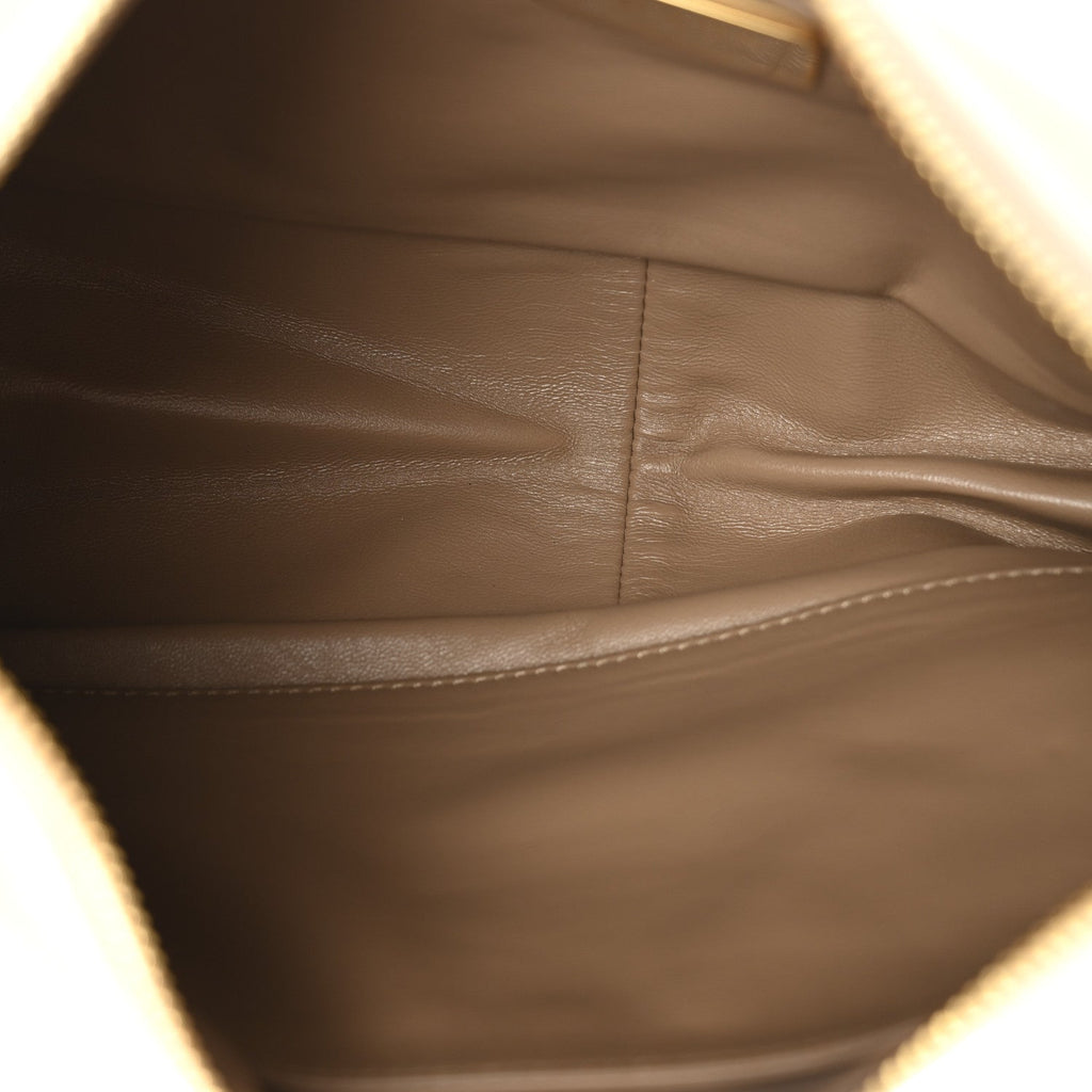 Soft Calfskin Medium Aimee Shoulder Bag Travertine