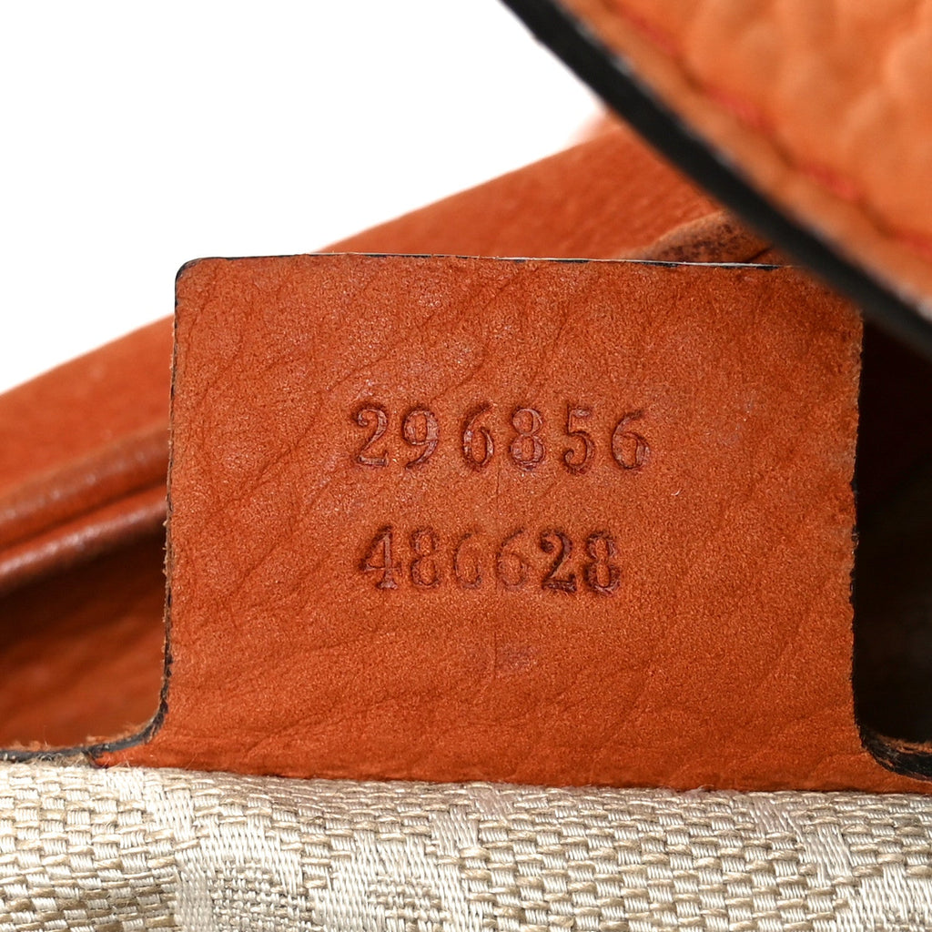 Nubuck Medium Soft Stirrup Shoulder Bag Orange