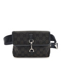 GG Monogram Web Flight Belt Bag Black