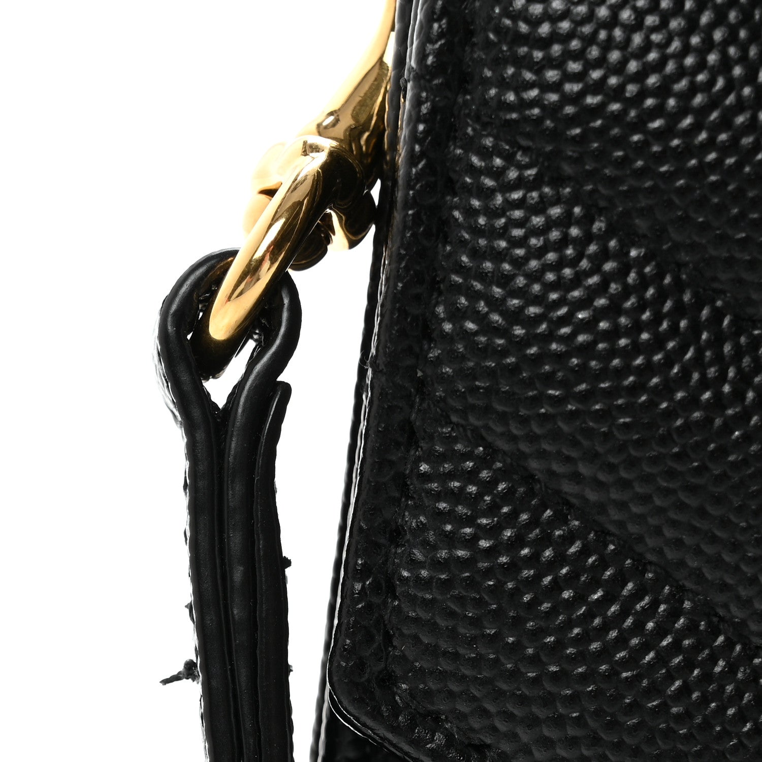 Grain De Poudre Matelasse Chevron Monogram Envelope Clutch Black