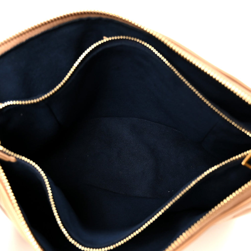 Lambskin Embossed Monogram Coussin PM Camel