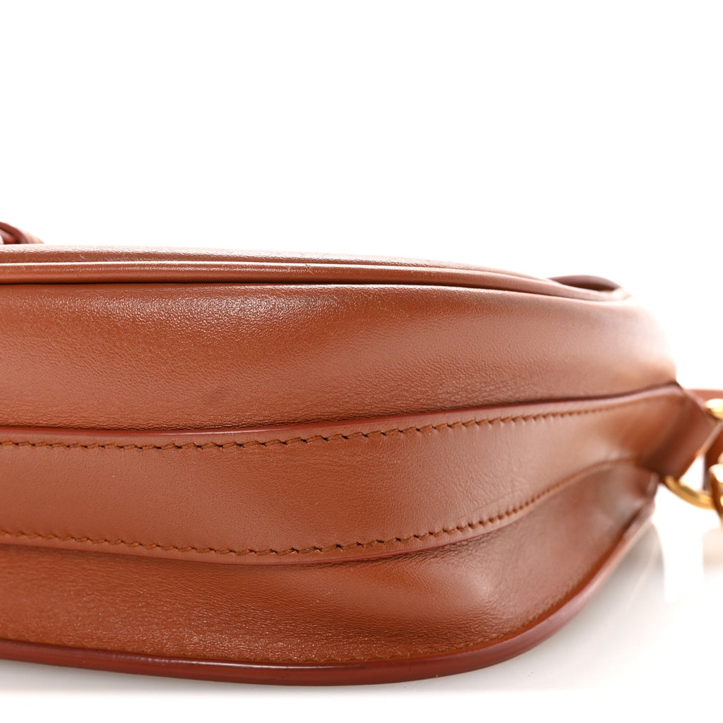 Box Calfskin Medium Bobby Flap Dark Tan