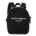 Nylon Logo Childrens Backpack Black