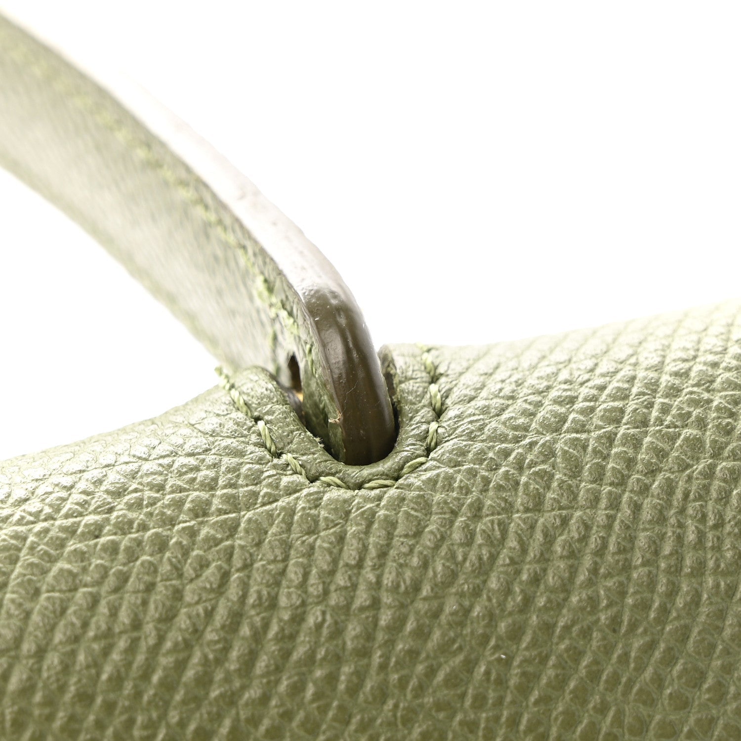 Grained Calfskin Nano Belt Bag Army Green