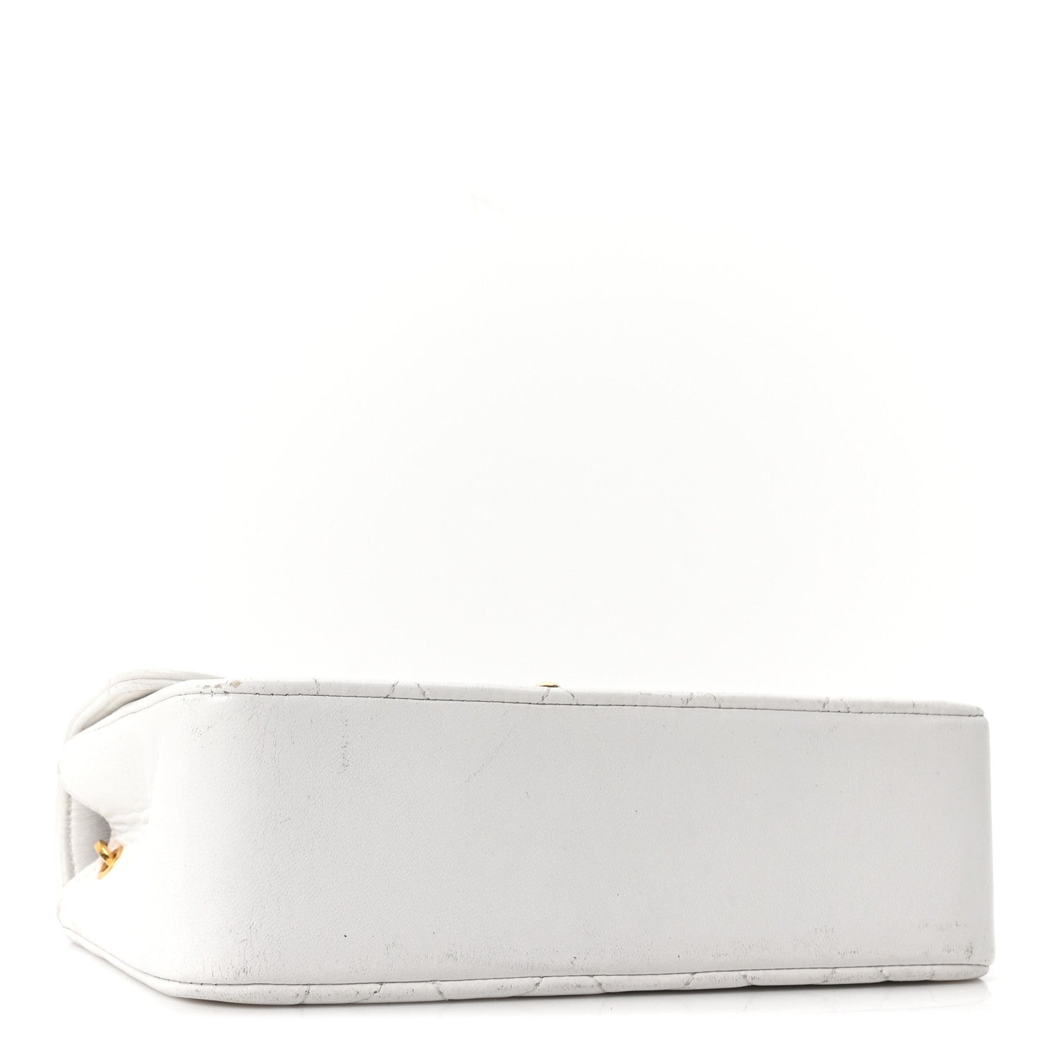 Lambskin Quilted Mini Flap Bag White