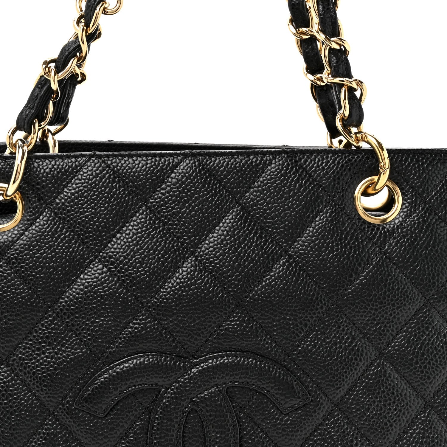 Caviar Quilted Petit Timeless Tote PTT Black